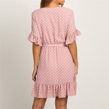 Load image into Gallery viewer, V-neck Polka Dot A-line Party Dress
