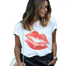 Load image into Gallery viewer, Lips Printed Punk Shirts
