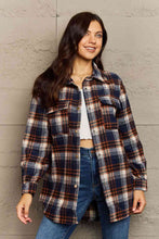 Load image into Gallery viewer, Ninexis Full Size Plaid Collared Neck Button-Down Long Sleeve Jacket

