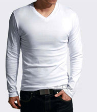 Load image into Gallery viewer, V-Neck Long Sleeve Men T Shirt For For Men
