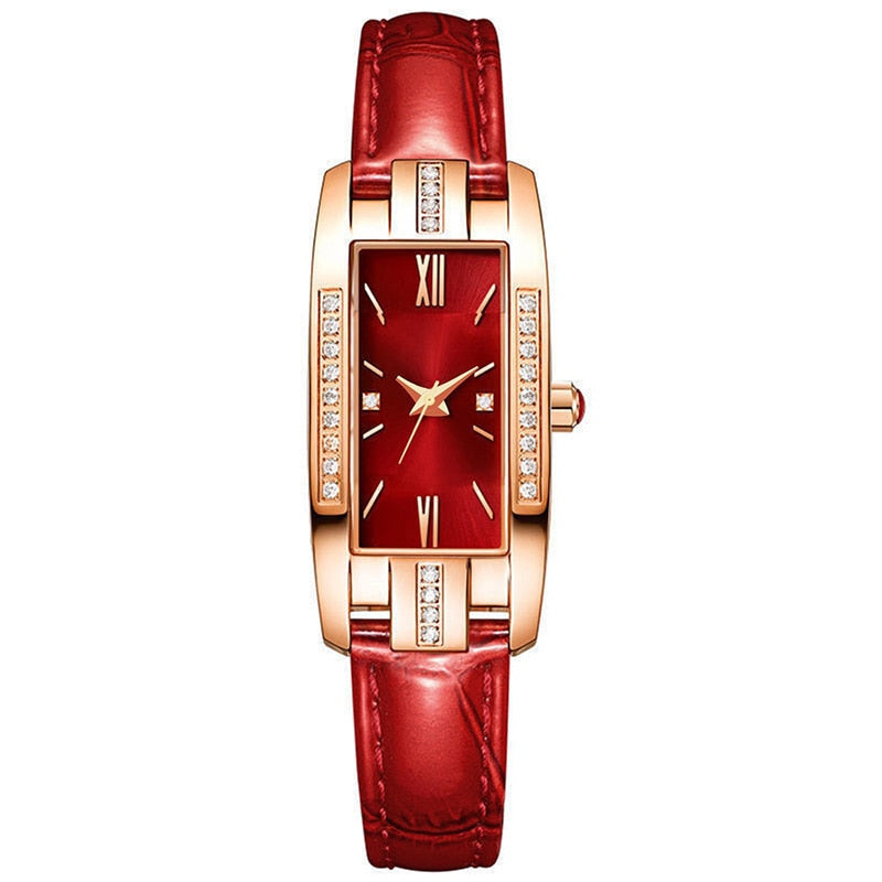 Red Leather Fashion Watch