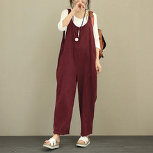 Load image into Gallery viewer, Women&#39;s solid color casual loose jumpsuit
