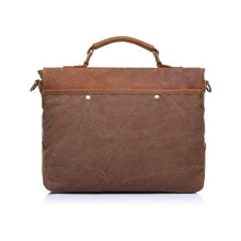 Load image into Gallery viewer, Genuine Leather Vintage Laptop Briefcase Satchel Fit 14 inch Laptop
