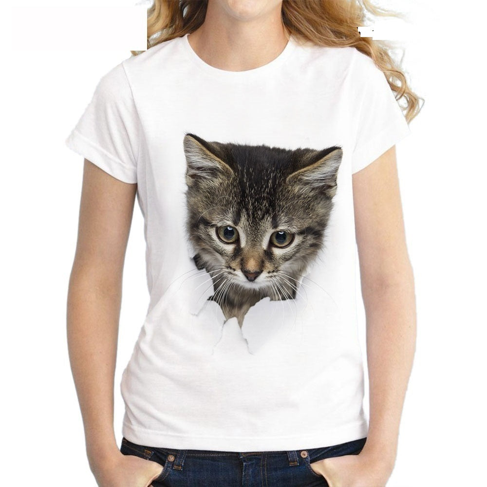 Lovely 3D Cat Print Casual
