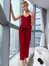 Load image into Gallery viewer, Women&#39;s color contrast sexy V-neck pajama sets
