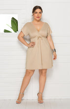 Load image into Gallery viewer, Women&#39;s Plus Size Deep V Solid Dress

