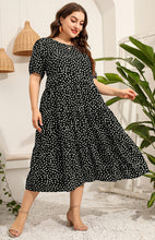Load image into Gallery viewer, Women&#39;s Plus Size Short Sleeve Printed Dress
