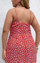Load image into Gallery viewer, Women&#39;s Plus Size Floral Slit Sling Short Dress
