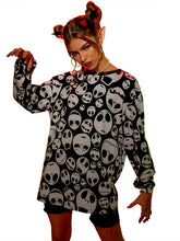 Load image into Gallery viewer, Women&#39;s Halloween Skull Print Blouse
