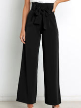 Load image into Gallery viewer, Women&#39;s trousers casual versatile wide leg trousers with belt
