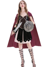 Load image into Gallery viewer, Halloween Costume Medieval Roman Spartan Woman Warrior
