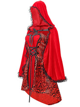 Load image into Gallery viewer, Halloween Jacquard Cape Little Red Riding Hood Costume Large
