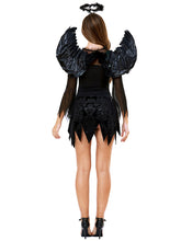 Load image into Gallery viewer, Halloween Winged Black Angel Costume Costume Adult
