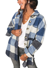 Load image into Gallery viewer, Plaid Shirt Women&#39;s New Breasted Pocket Casual Jacket Women
