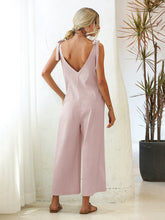 Load image into Gallery viewer, Women&#39;s Solid Color Tie Shoulder Jumpsuit
