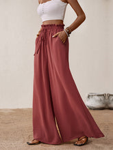 Load image into Gallery viewer, New fashion big horn solid color wide-leg pants
