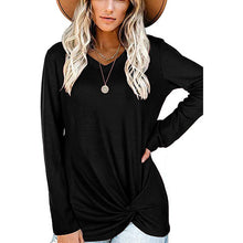Load image into Gallery viewer, Women&#39;s Casual Simple Waffle V Neck Kink Long Sleeve T-Shirt
