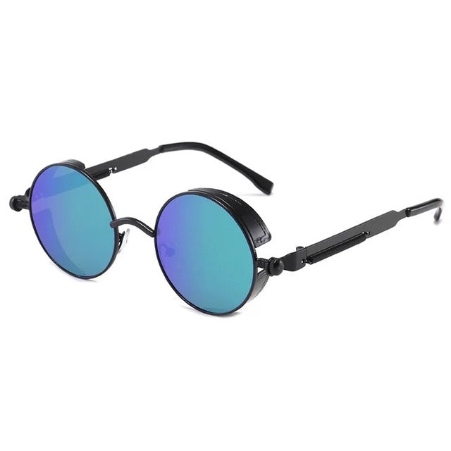 Retro Round Metal Frame Sunglasses UV400 for Men