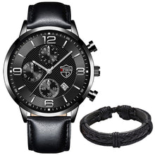 Load image into Gallery viewer, Leather Bracelet Watch Sports Casual Male Luminous Clock
