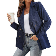 Load image into Gallery viewer, Women&#39;s Solid Color Redford Knit Corduroy Blazer
