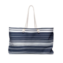 Load image into Gallery viewer, Nautical Stripe Navy Weekender
