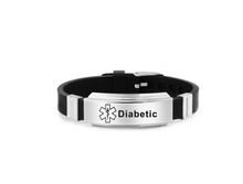 Load image into Gallery viewer, Silicone Medical Alert ID Bracelet
