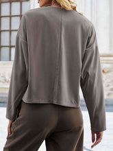 Load image into Gallery viewer, Open Front Dropped Shoulder Jacket
