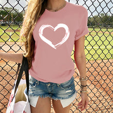 Load image into Gallery viewer, Printed Hearts Women T-shirts
