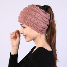 Load image into Gallery viewer, Winter Knitted Ponytail Beanies

