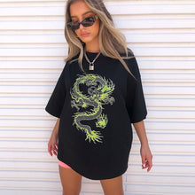 Load image into Gallery viewer, Dragon White Oversized Tee
