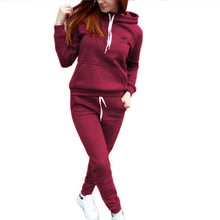 Load image into Gallery viewer, Autumn and Winter Two-piece Women&#39;s Hooded Set
