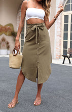 Load image into Gallery viewer, Women&#39;s Fashion Irregular Skirt Solid Color High Waist Skirt
