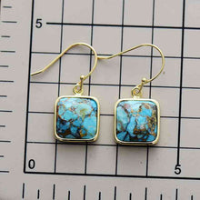 Load image into Gallery viewer, Square Copper Drop Earrings
