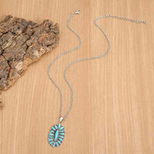 Load image into Gallery viewer, Artificial Turquoise Pendant Alloy Necklace
