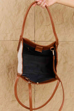 Load image into Gallery viewer, Fame Beach Chic Faux Leather Trim Tote Bag in Ochre
