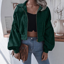 Load image into Gallery viewer, Corduroy Cropped Jacket  For Women
