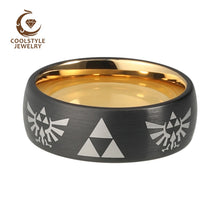 Load image into Gallery viewer, USA 8mm Gold Color Legend of Zelda Wedding Engagement Ring
