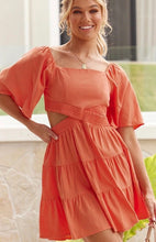 Load image into Gallery viewer, Women&#39;s Solid Color Elastic Waist Fresh and Sweet Short Dress
