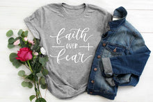 Load image into Gallery viewer, Faith Over Fear Christian T-Shirt
