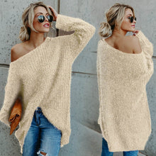 Load image into Gallery viewer, Shoulder Off Sweater Plus Size Loose Fit
