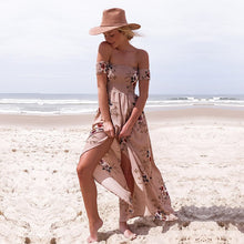 Load image into Gallery viewer, Off Shoulder Sexy Split Beach Summer Dress
