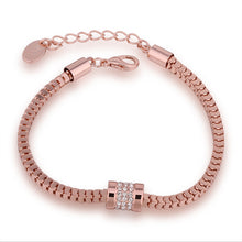 Load image into Gallery viewer, Rose Gold Plated Snake Bracelet
