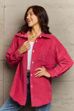 Load image into Gallery viewer, Ninexis Collared Neck Dropped Shoulder Button-Down Jacket

