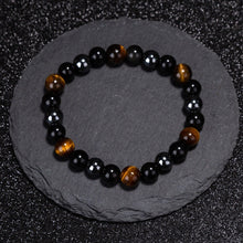 Load image into Gallery viewer, Hematite Black Obsidian Stretch Bracelets

