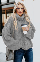 Load image into Gallery viewer, Women&#39;s  Thick Knit Turtleneck Pullover Sweater
