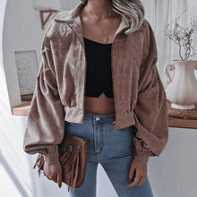 Load image into Gallery viewer, Corduroy Cropped Jacket  For Women
