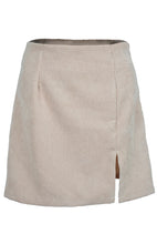 Load image into Gallery viewer, High Waist Corduroy Skirt Solid Split A-Line Skirt
