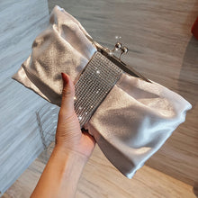 Load image into Gallery viewer, Moon Bow Black Crystal Clutch
