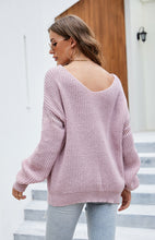 Load image into Gallery viewer, Women&#39;s Fashion V-Neck Pocket Sweater
