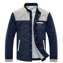 Load image into Gallery viewer, Side seam pocket thickened non-hooded blue casual youth jacket
